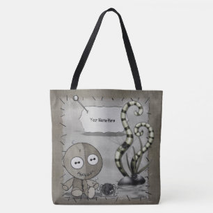Bolsa Tote Boneca gótico do Voodoo de MOJO PERSONALIZADA