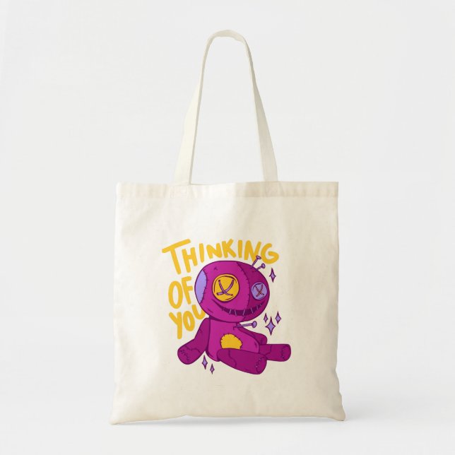 Bolsa Tote Boneca Voodoo - PENSANDO EM VOCÊ (Frente)