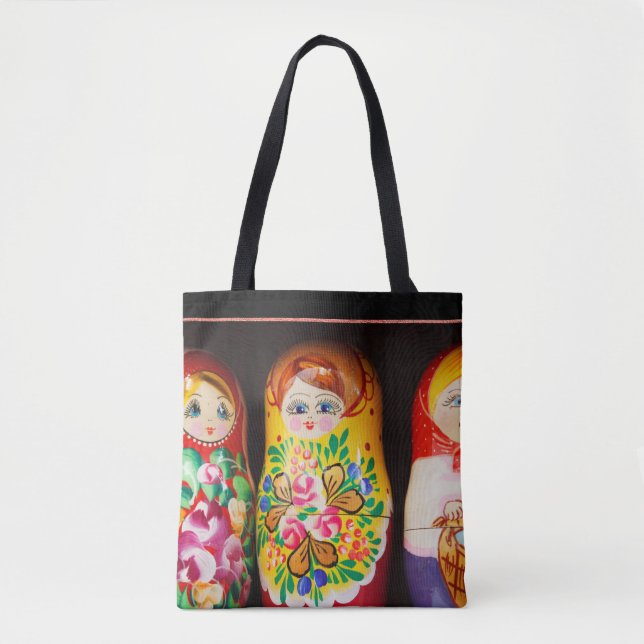 Bolsa Tote Bonecas coloridas de Matryoshka (Frente)