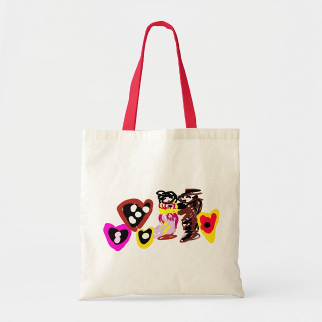 Bolsa Tote Bonecas doces do dia de São Valentim (Frente)