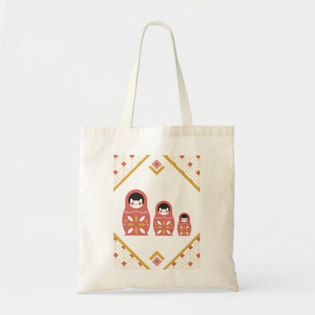 Bolsa Tote Bonecas russas Matryoshka (Frente)