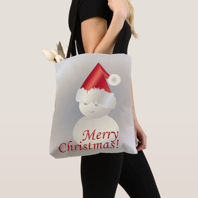 Bolsa Tote Boneco de Neve de Natal (Close Up)