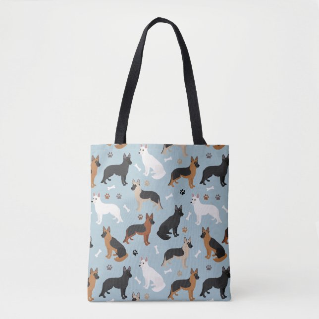 Bolsa Tote Bones do german shepherd e barra de ferramentas da (Frente)