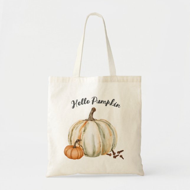 Bolsa Tote Bonita Alô Pumpkin Spice Cozy Fall (Frente)