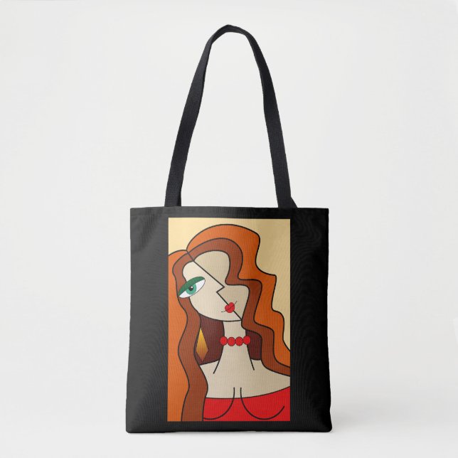 Bolsa Tote Bonita Cubismo Das Mulheres Ruivas (Frente)