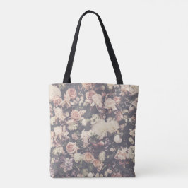 Bolsa Tote Bonita decoração de rosas pastel