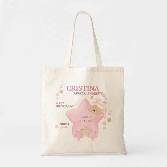 Bolsa Tote Bonita Dormência, Bebê Ursinha De Bebê De Ursinho (Frente)
