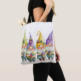 BOLSA TOTE BONITA E COROSA MARDI GRAS GNOMES