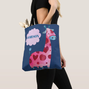 Bolsa Tote Bonita Fralda de Bebê Boho Giraffe