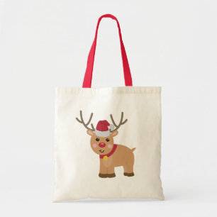 Bolsa Tote Bonita Reindeer de Natal