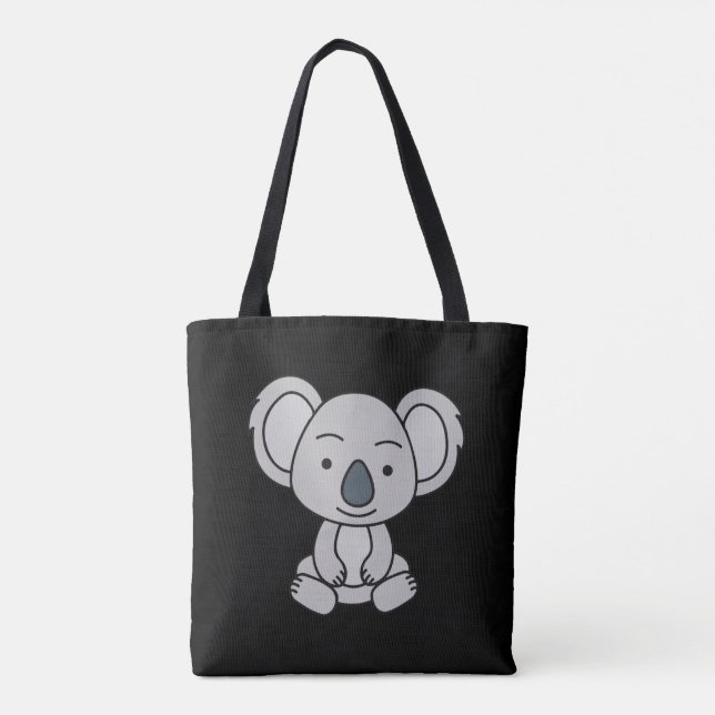 Bolsa Tote Bonitinho Koala Com Sorriso Sentado (Verso)