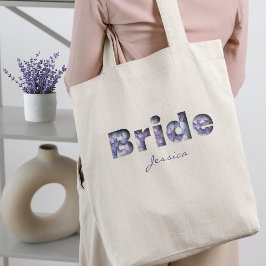 Bolsa Tote Bonito 3D Bloomimg Blue Hydrangeas Bride