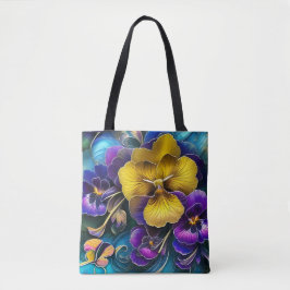 Bolsa Tote Bonito arte de pansias