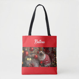 Bolsa Tote Bonito Birmanês de Natal Personalizado