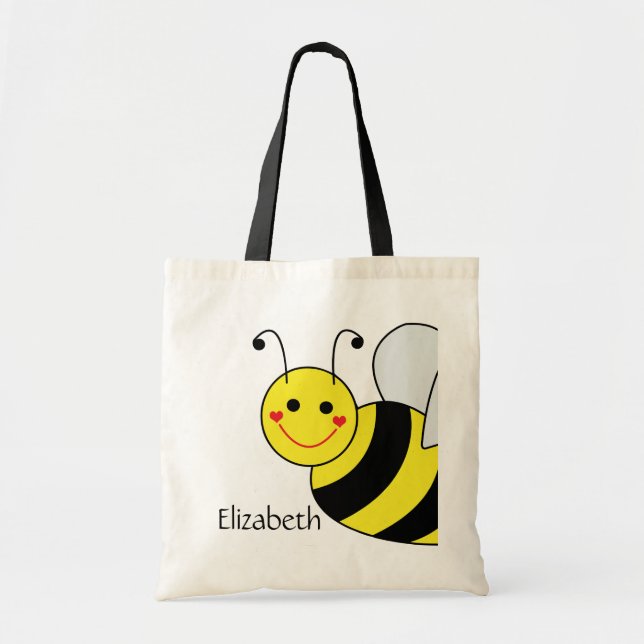 Bolsa Tote Bonito Bumble a abelha personalizada (Frente)