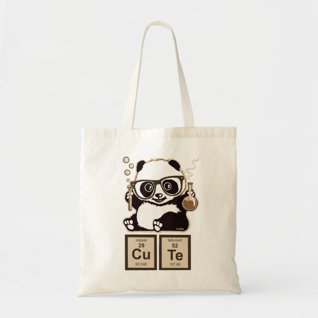 Bolsa Tote Bonito descoberto panda da química (Frente)