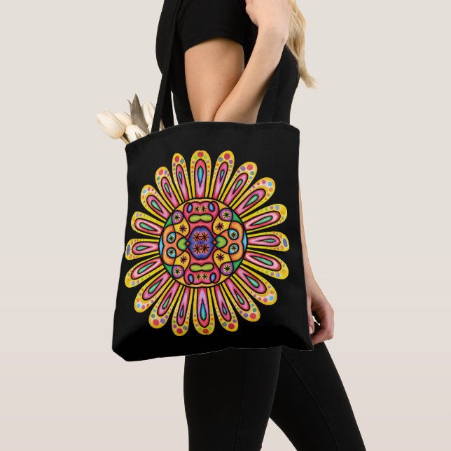 Bolsa Tote Bonito Doodle Daisy Mandela (Close Up)
