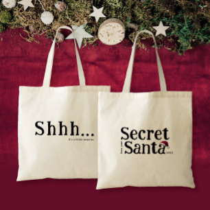 Bolsa Tote Bonito e divertido Shh É um Papai noel secreto sur