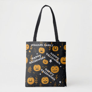 Bolsa Tote Bonito Feliz Halloween Pumpkin Moderno