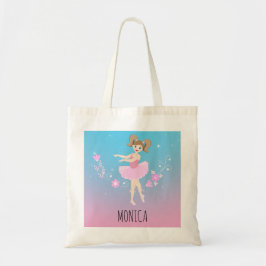 Bolsa Tote Bonito Festa de aniversário da garota Ballerina