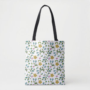 Bolsa Tote Bonito Floral de Prados de Flor Selvagem