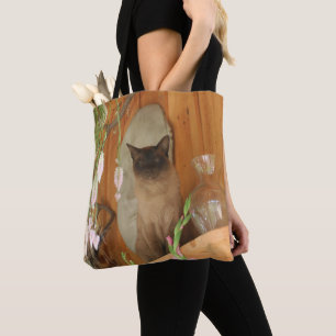 Bolsa Tote Bonito Gato Siamês