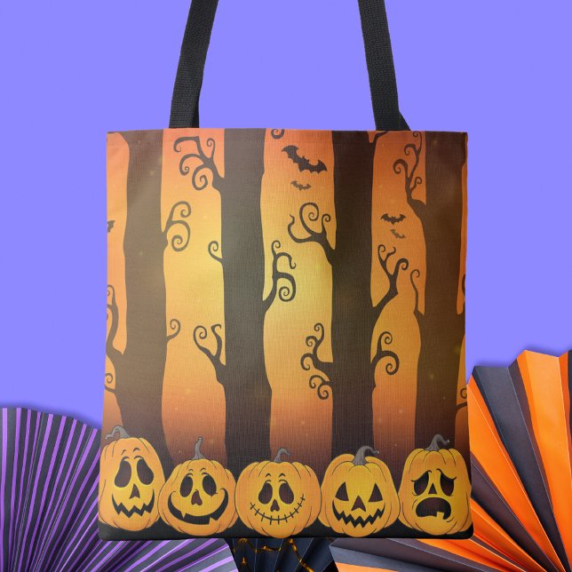 Bolsa Tote Bonito Halloween Jack O Lanterna Pumpkin (Criador carregado)