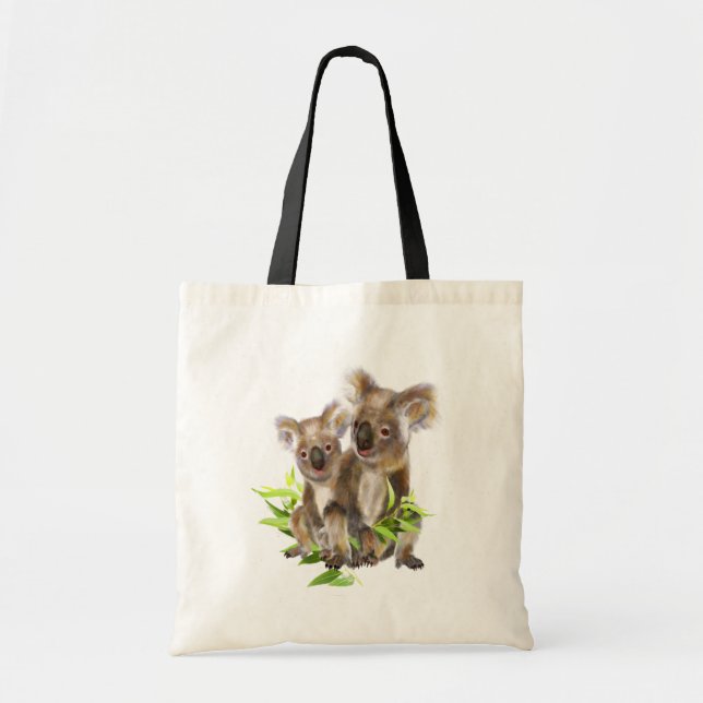 Bolsa Tote Bonito Koala Bear Arte Animal Australiana (Frente)