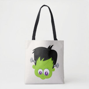 Bolsa Tote Bonito monstro verde Frankenstein face ao Dia das