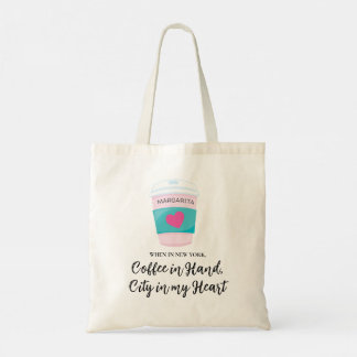 Bolsa Tote Bonito Quando Em Nova York Beba Xícara De Café Nom