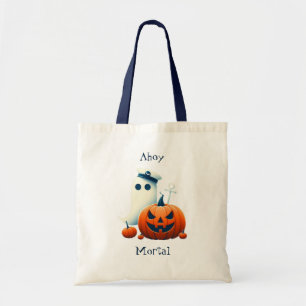 Bolsa Tote Bonito, tema náutico/litorâneo de fantasmas/abóbor