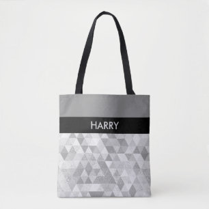 Bolsa Tote Bonito Triângulo Grunge Padrão II + suas ideias