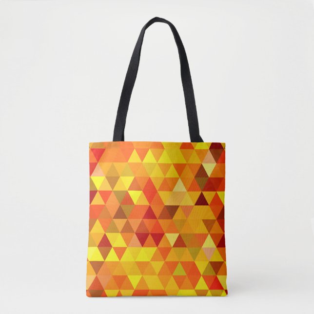 Bolsa Tote Bonito Triângulo padrão I + suas ideias (Frente)