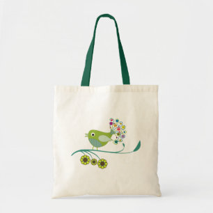 Bolsa Tote Bonito Tweet Whimsical Bird