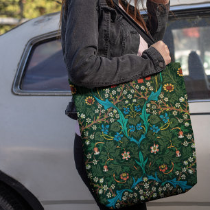 Bolsa Tote Bonito William Morris Green Blue Floral