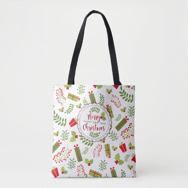 Bolsa Tote Bonitos presentes de Natal (Frente)