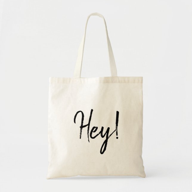 Bolsa Tote Bonjour! | Modern Script French Hello Design (Frente)