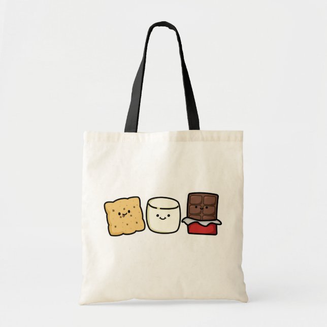 Bolsa Tote Bons Amigos Kawaii Smore (Frente)