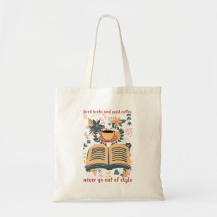 Bolsa Tote Bons livros e bom café nunca saem do estilo