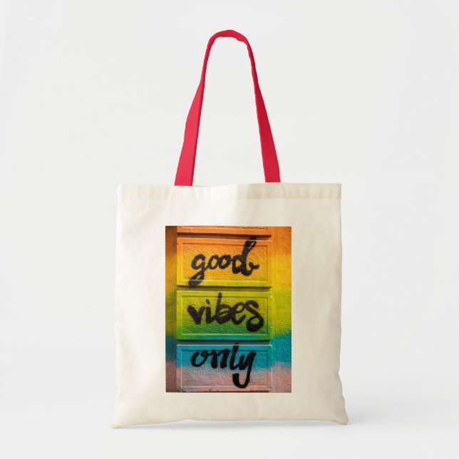 Bolsa Tote Bons Vibes Apenas Arte de Rua (Frente)