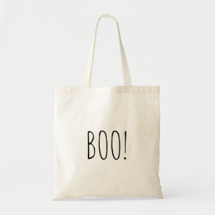 Bolsa Tote Boo assusta simples tipografia minimalista Hallowe