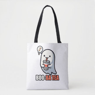 Bolsa Tote Boo-Ba Tea Ghost – Amante de Boba de Halloween Div
