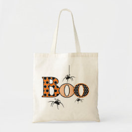 Bolsa Tote BOO com o Halloween das Aranhas