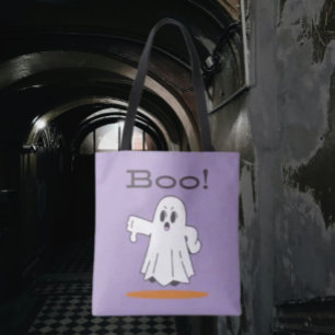 Bolsa Tote Boo! Fantasma Fofo Saco de Mãos Divertido de Hallo