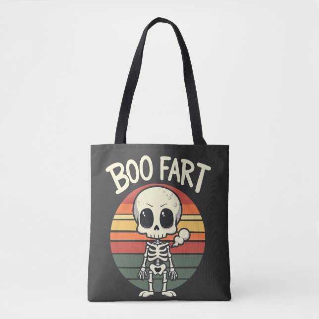 Bolsa Tote Boo fart Funny Spooky Pastel Ghost Gótico Retro (Frente)