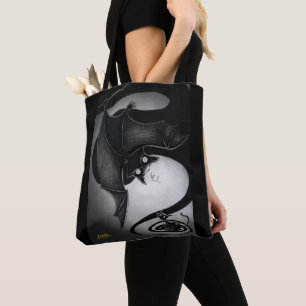 Bolsa Tote Boo Gatinho com uma barra de ferramentas tonta