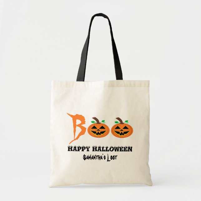 Bolsa Tote BOO! Halloween Pumpkin Loot Bag (Frente)