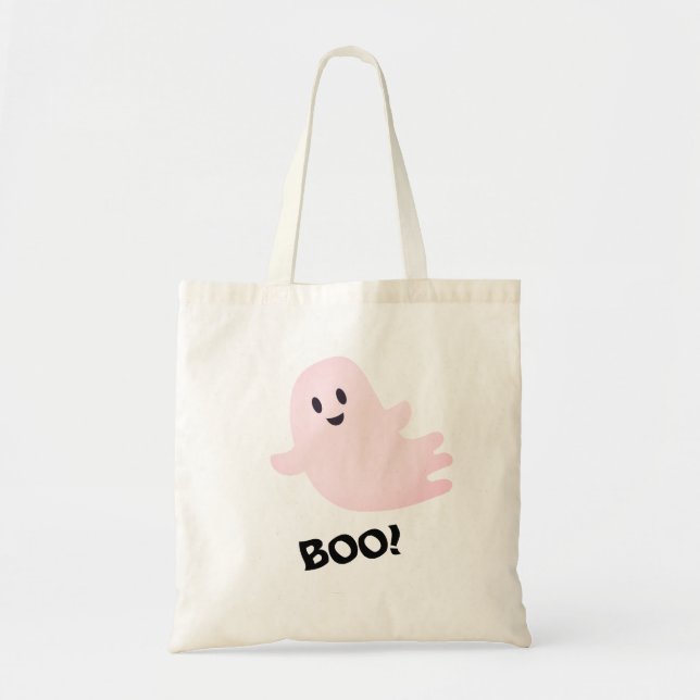 Bolsa Tote Boo Sweet Pink Ghost Halloween (Frente)