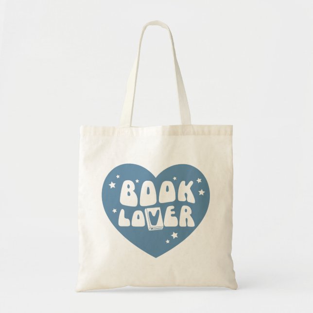 Bolsa Tote Book Lover Heart (Frente)
