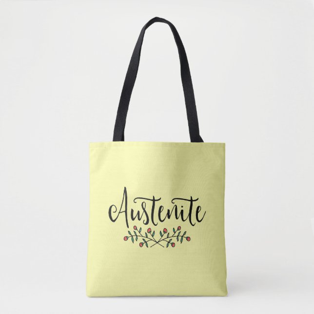 Bolsa Tote Bookie Amarelo Austenite Floral (Frente)